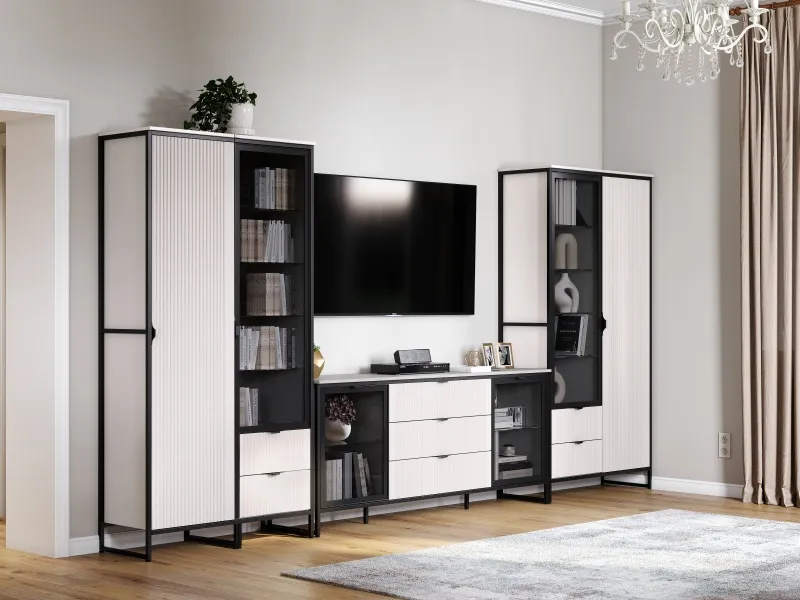 Шкаф 2 дв 2 ящ "Нора" гостиная Персидский жемчуг