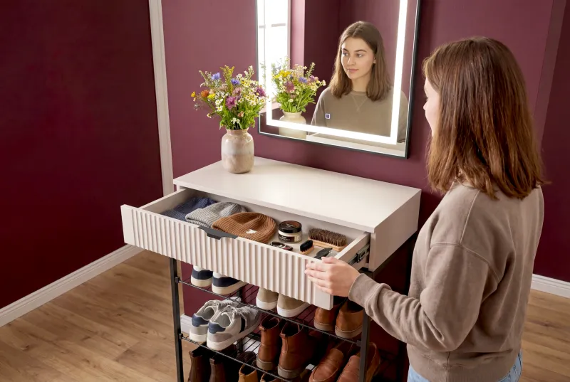 Тумба для обуви "Нора" прихожая Персидский жемчуг