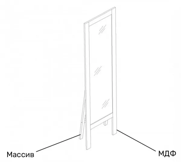 Зеркало напольное "Калгари" спальня